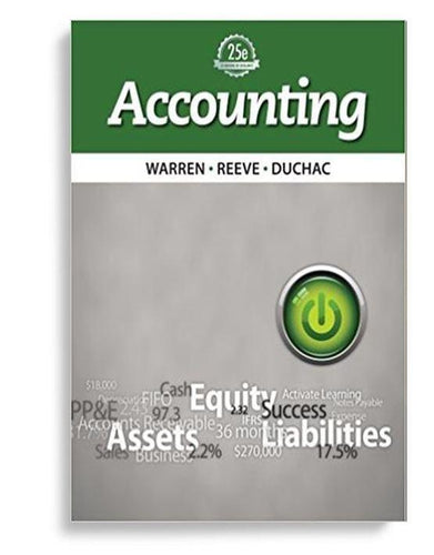 Accounting 25th Edition by Carl S. Warren