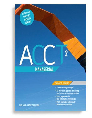 ACCT2 Managerial 2nd Asia Pacific Edition