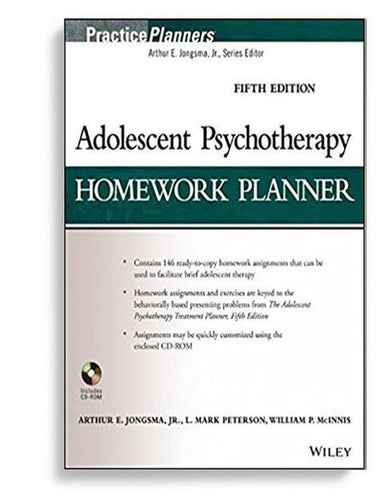 Adolescent Psychotherapy Homework Planner 5th Edition by Arthur E. Jongsma